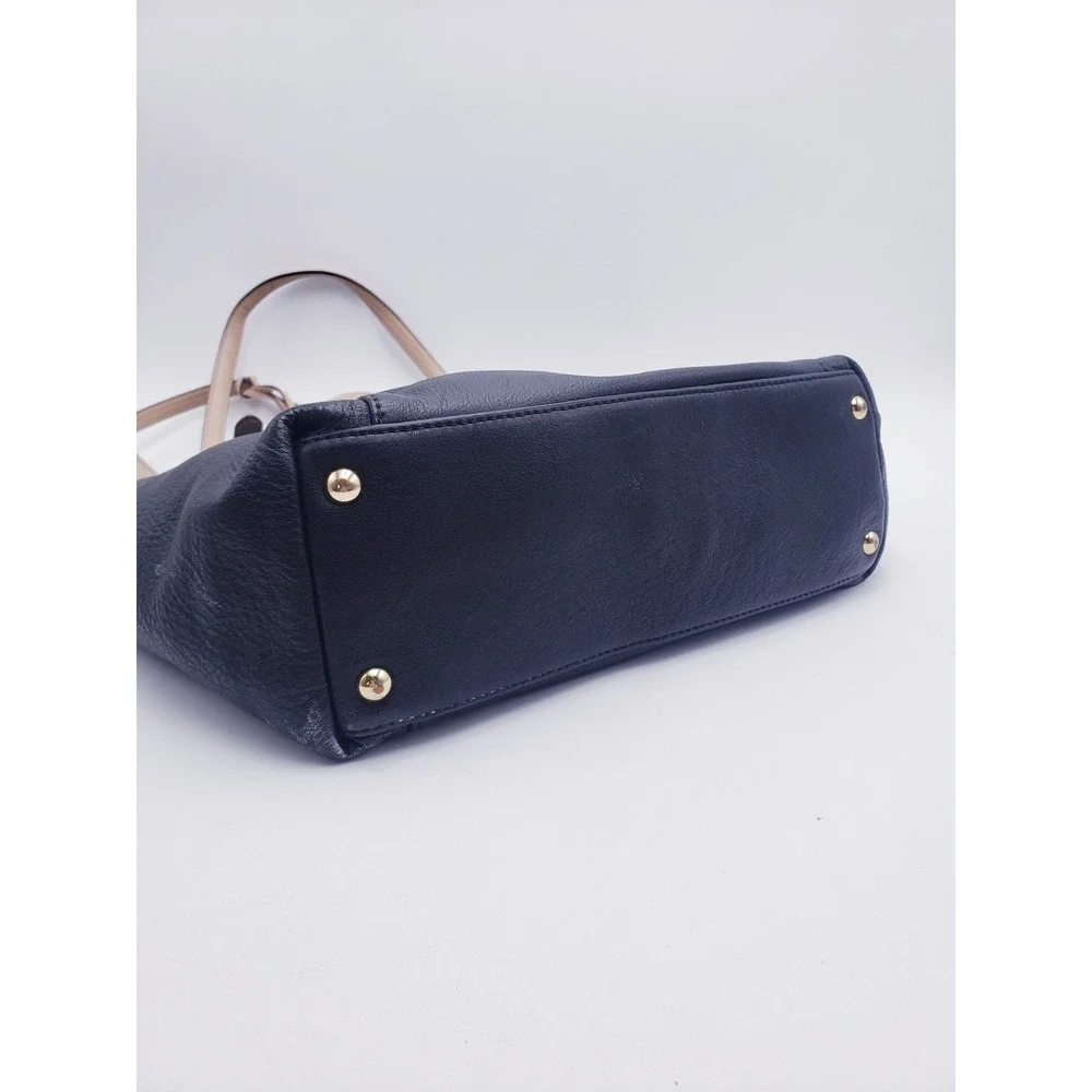 Michael Kors Tote Bag Black Leather Gold Hardware Satchel Purse Large